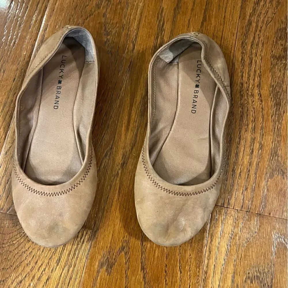 Lucky Brand size 7.5 caramel brown super soft color ballet flats